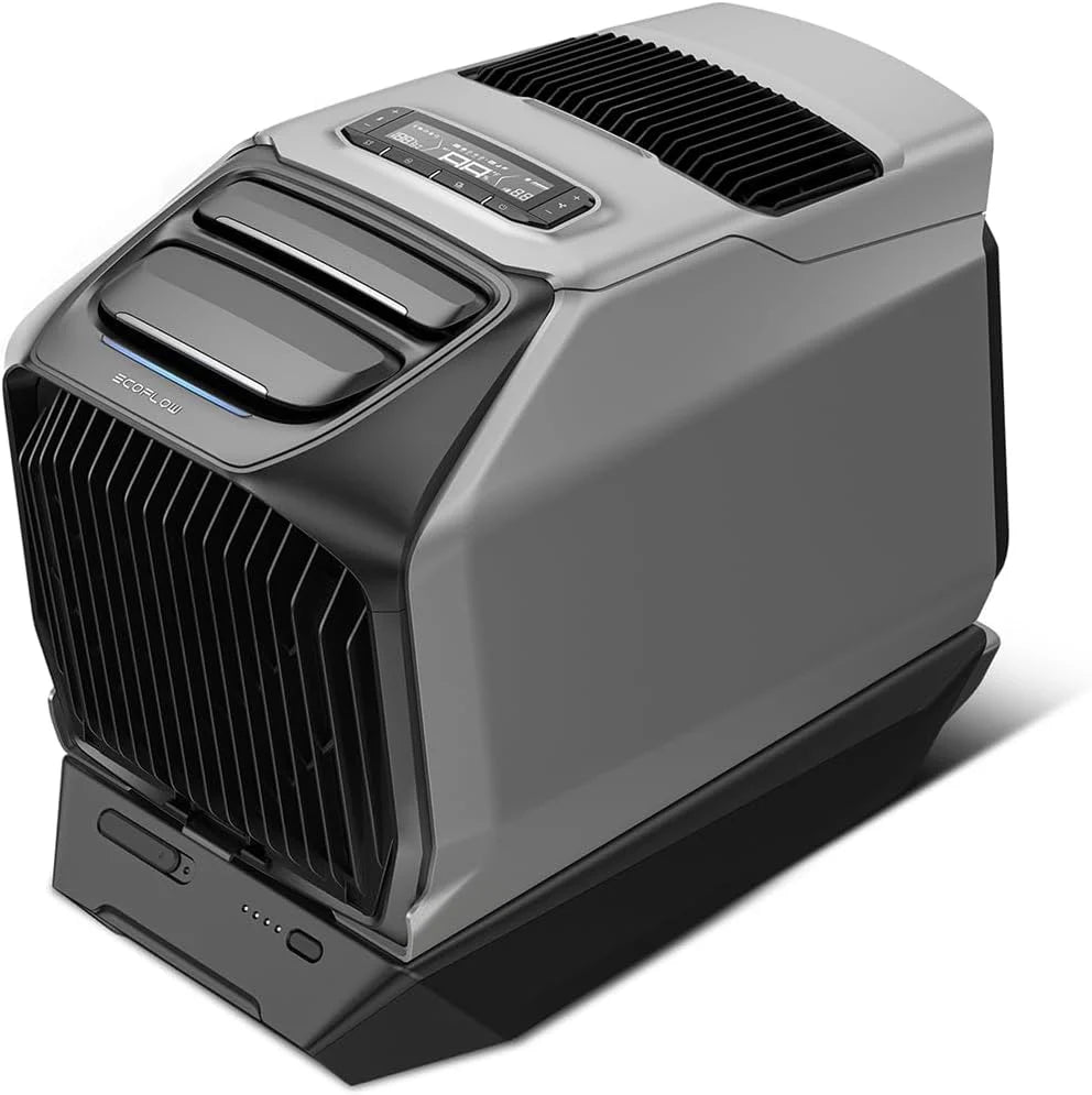 EcoFlow WAVE 2 Przenośny klimatyzator z akumulatorem 1024 Wh, chłodzenie 1800 W, ogrzewanie 2000 W, 8 h pracy, sterowanie przez aplikację, do kamperów, samochodów kempingowych, pojazdów kempingowych, kamperów