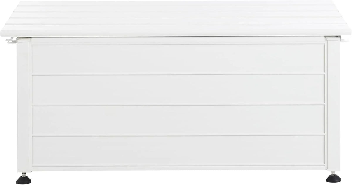 Beliani Aluminiowa skrzynia ogrodowa biała 113 x 50 cm Campalto