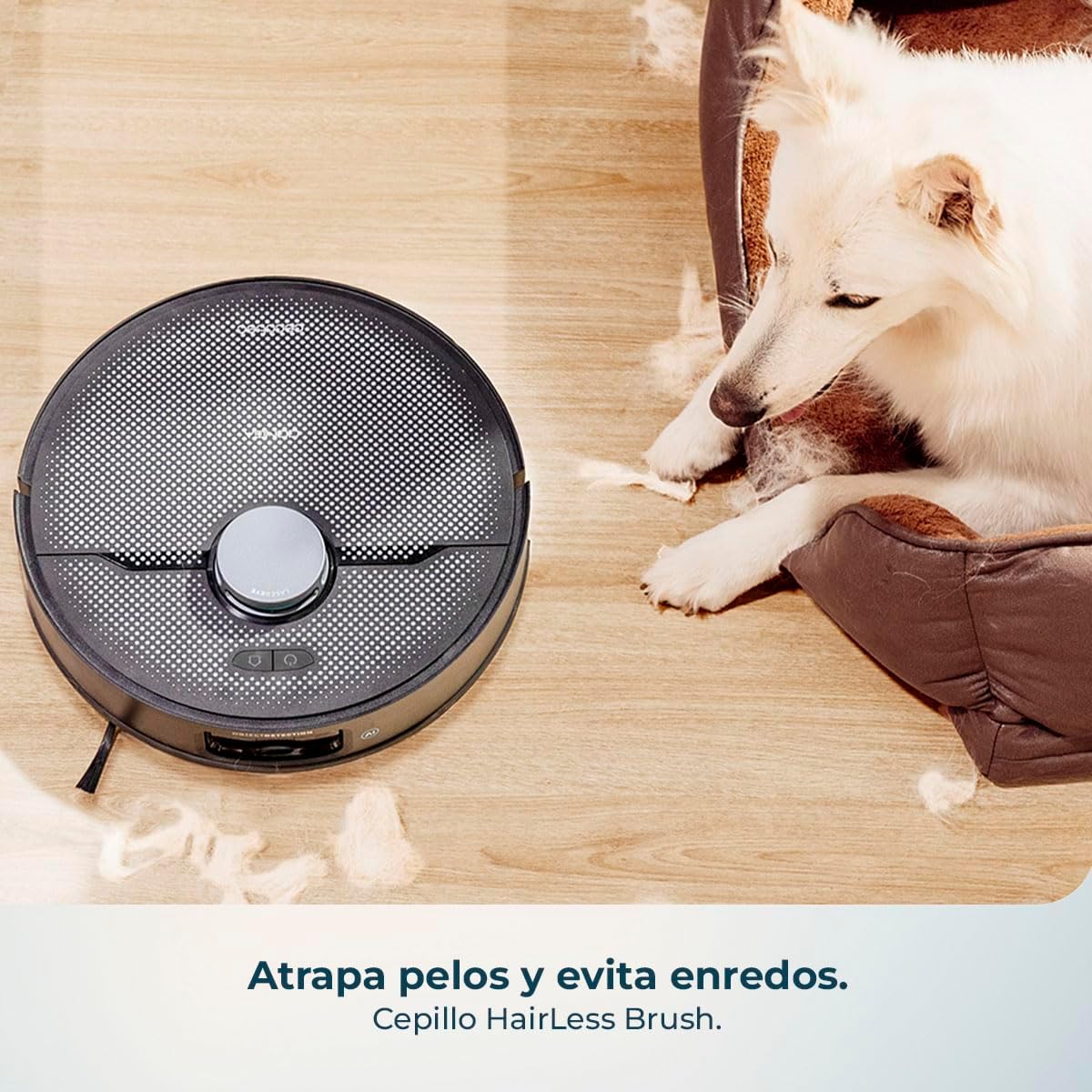 Robot sprzątający Cecotec z funkcją mopowania, sztuczną inteligencją i stacją samoczyszczącą Conga X70. Silnik o mocy ssącej 15000Pa, stacja 4 w 1, technologia laserowa, obrotowe mopy, szczotka boczna, aplikacja i Bluetooth